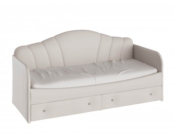 Кровать с мягкой спинкой и ящиками Сабрина (90х200)