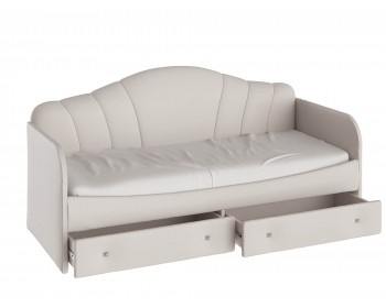 Кровать с мягкой спинкой и ящиками Сабрина (90х200)