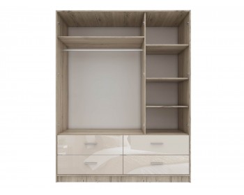 Шкаф 3-х дверный с зеркалом и ящиками Лациа