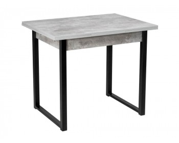 Обеденный стол Форли бетон / черный матовый деревянный