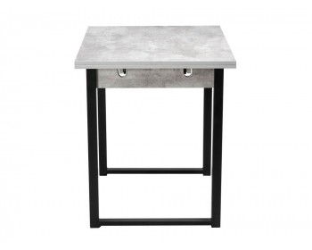 Обеденный стол Форли бетон / черный матовый деревянный