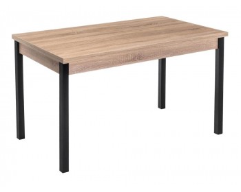 Обеденный стол Оригон сонома / черный матовый деревянный