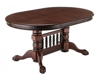 Обеденный стол Кантри орех с коричневой патиной деревянный