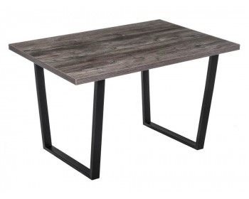 Обеденный стол Эльпатия дуб рошелье / черный матовый деревянный