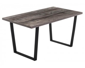 Обеденный стол Эльпатия дуб рошелье / черный матовый деревянный