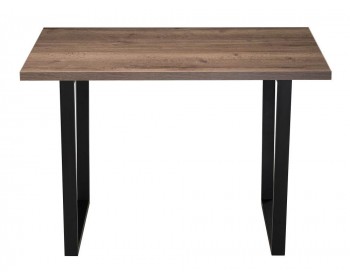 Обеденный стол Эльпатия дуб велингтон / черный матовый деревянный