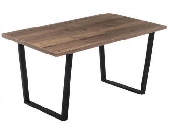 Кухонный стол Эльпатия дуб велингтон / черный матовый деревянный