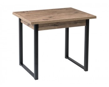 Обеденный стол Форли дуб велингтон / черный матовый деревянный
