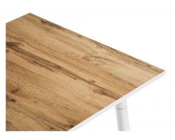 Обеденный стол Энлэй дуб вота / белый деревянный