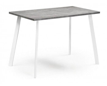 Кухонный стол Тринити Лофт мм бетон / белый матовый деревянный