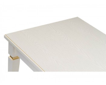 Обеденный стол Лорентайн слоновая кость / золото деревянный