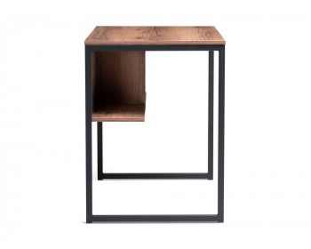Обеденный стол Клер Лофт черный матовый / дуб делано темный деревянный