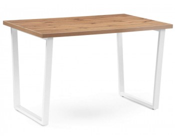 Кухонный стол Лота Лофт мм дуб вотан / матовый белый деревянный