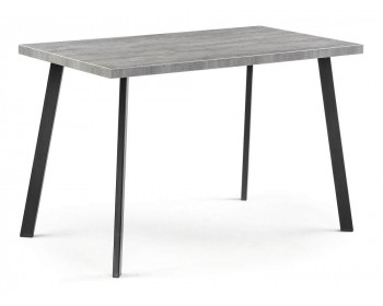 Кухонный стол Тринити Лофт мм бетон / матовый черный деревянный