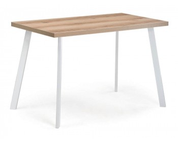 Обеденный стол Тринити Лофт мм дуб делано светлый / матовый белый д