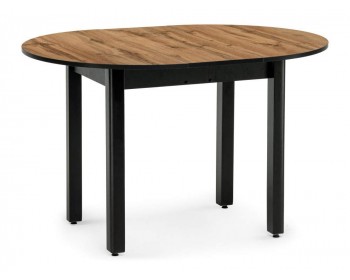 Обеденный стол Шен черный / дуб вотан деревянный