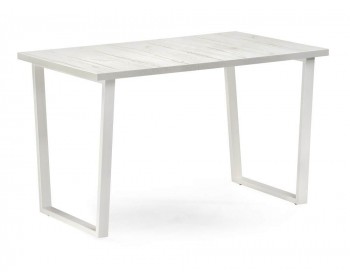 Кухонный стол Лота Лофт мм белый матовый / юта деревянный