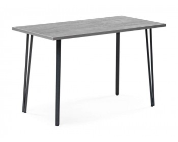Обеденный стол Денвер Лофт мм бетон / черный матовый деревянный
