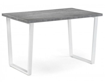 Обеденный стол Лота Лофт мм белый матовый / бетон деревянный