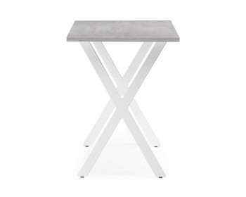 Кухонный стол Алеста Лофт мм бетон / белый матовый деревянный
