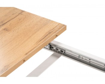 Обеденный стол Лота Лофт мм дуб вотан / белый матовый деревянный