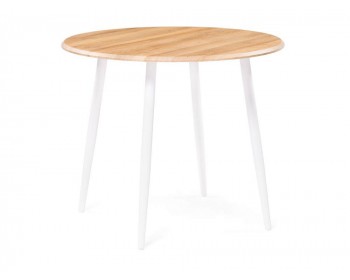 Обеденный стол Абилин дуб вотан / белый матовый деревянный