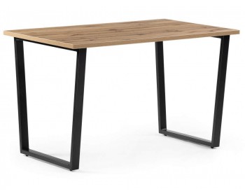 Кухонный стол Лота Лофт мм дуб вотан / матовый черный деревянный