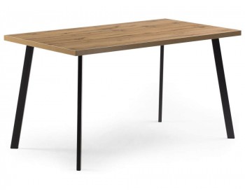Обеденный стол Тринити Лофт мм дуб вотан / черный матовый деревянны
