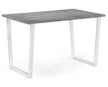 Кухонный стол Лота Лофт мм бетон / белый матовый деревянный