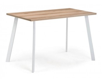 Обеденный стол Тринити Лофт мм дуб делано светлый / белый матовый д