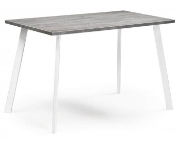 Кухонный стол Тринити Лофт мм бетон / белый матовый деревянный