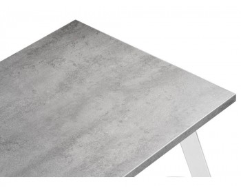 Обеденный стол Тринити Лофт мм бетон / белый матовый деревянный