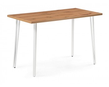 Кухонный стол Денвер Лофт мм дуб вотан / белый матовый деревянный