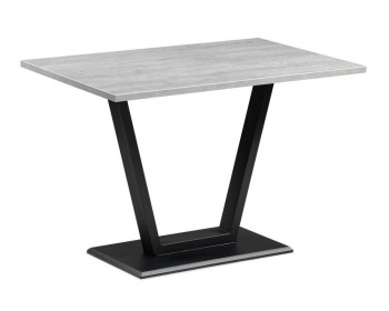 Обеденный стол Мичиган Лофт х мм бетон / черный матовый деревянный