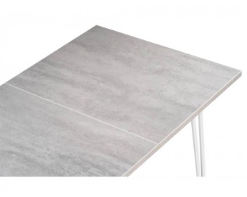 Обеденный стол Денвер Лофт мм бетон / матовый белый деревянный
