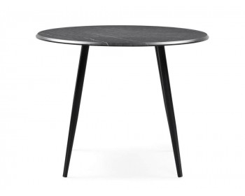 Обеденный стол Абилин мрамор черный / черный матовый деревянный