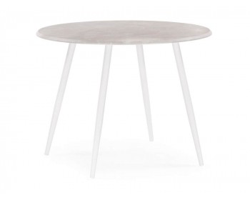 Обеденный стол Абилин мрамор светло-серый / белый матовый деревянный