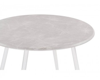 Кухонный стол Абилин мрамор светло-серый / белый матовый деревянный