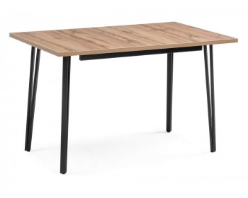 Обеденный стол Денвер Лофт мм дуб вотан / матовый черный деревянный