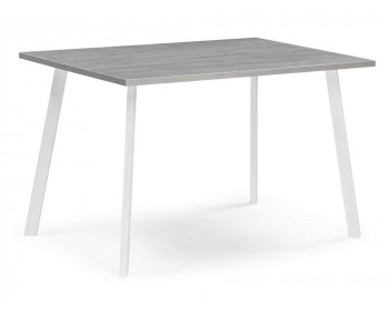 Обеденный стол Тринити Лофт хх мм бетон / белый матовый деревянн