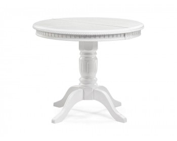 Обеденный стол Долерит белый / белый деревянный
