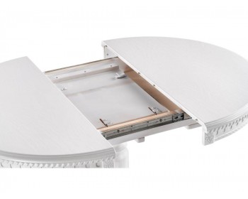 Обеденный стол Долерит белый / белый деревянный