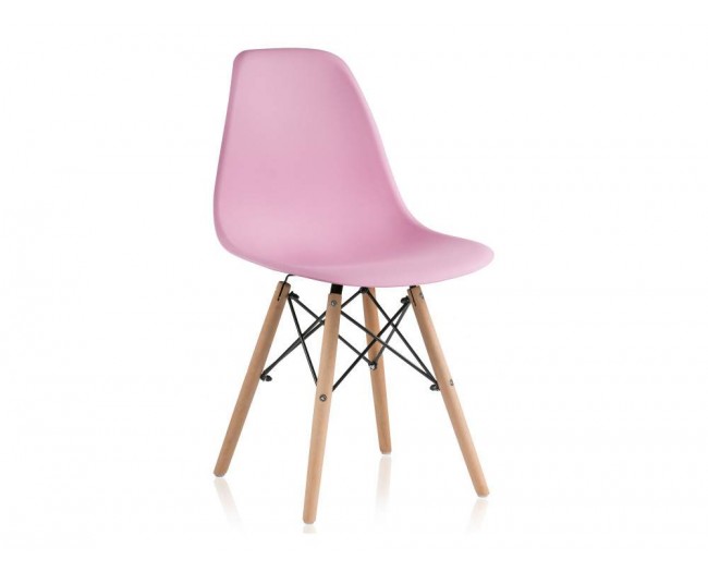 Eames PC-0 light pink Стул деревянный фото