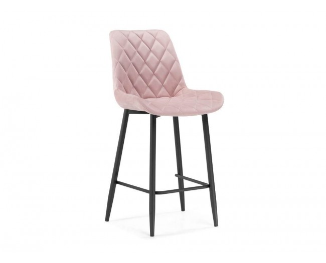 Баодин велюр розовый / черный Барный стул фото