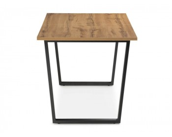 Кухонный стол Лота Лофт мм дуб вотан / матовый черный деревянный