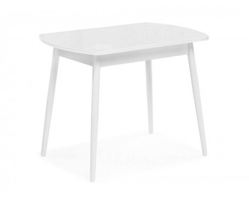 Обеденный стол Калверт белый стеклянный