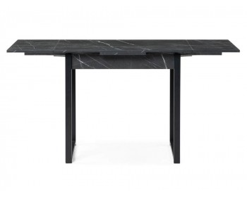 Обеденный стол Форли ()х мрамор черный / черный матовый деревянный