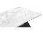 Денхольм ()хх белый мрамор / черный Стол стеклянный фото