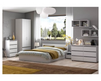 Шкаф Валенсия белый текстурный Мебель для спальни