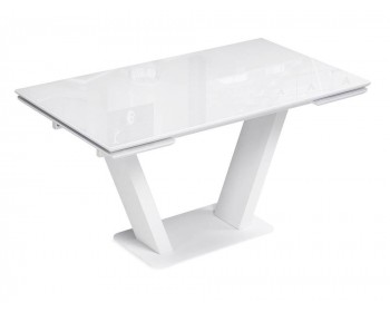 Кухонный стол Конор ()хх ультра белый / белый стеклянный